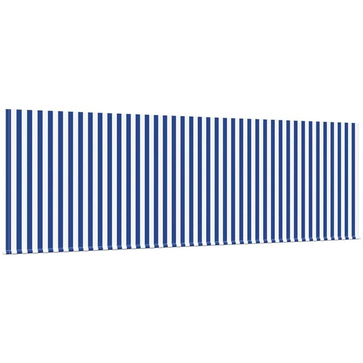 Utfällbar markis Randig Blå och vit Antracit vidaXL 350 x 200 cm – bild 4