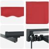 Utfällbar markis Röd Tyg vidaXL 350x250 cm – miniatyr 8