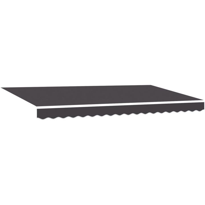 Utfällbar markis Svart Polyester, aluminium vidaXL Large – bild 2