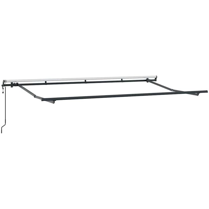 Utfällbar markis Svart Polyester, aluminium vidaXL Large – bild 4