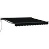 Utfällbar markis Svart Polyester tyg och Metall vidaXL 300x250 cm – miniatyr 2