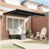 Utfällbar markis Svart Polyester vidaXL 300x250 cm – miniatyr 3