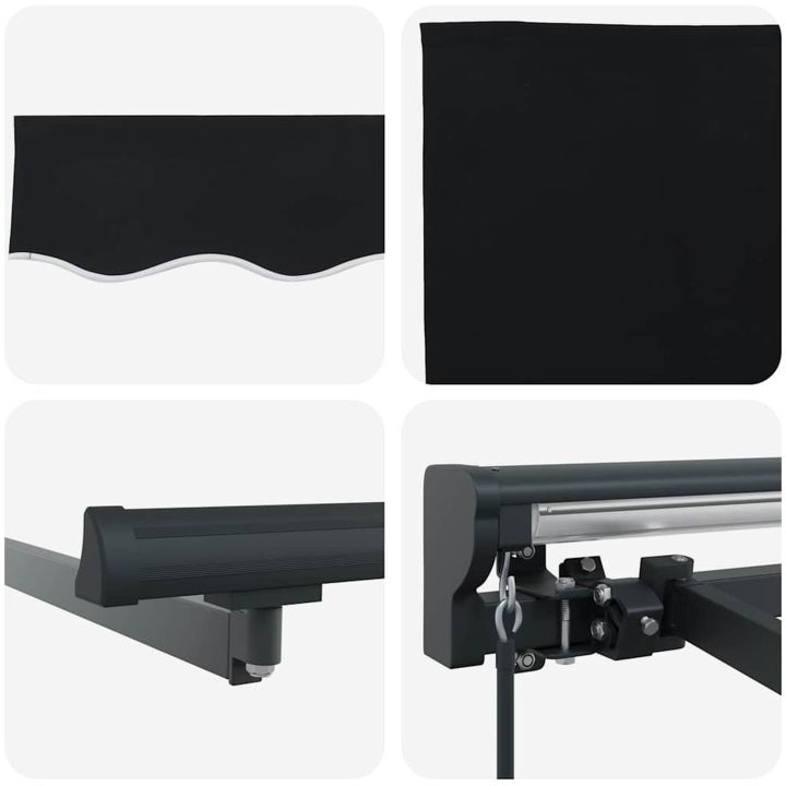 Utfällbar markis Svart Polyester vidaXL 300x250 cm – bild 6