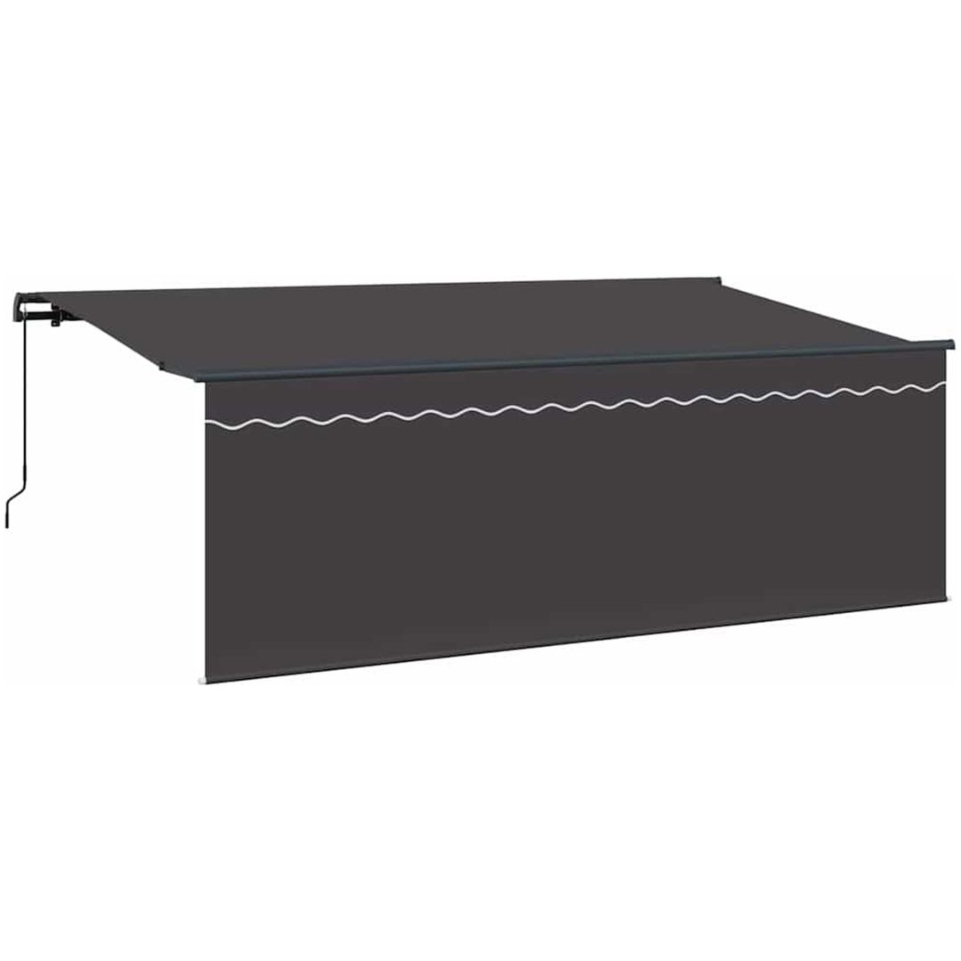 Utfällbar markis Svart vidaXL 350x200 cm, 350 x 200 cm, 3,5 x 2 m, 350 x 120 cm – bild 4