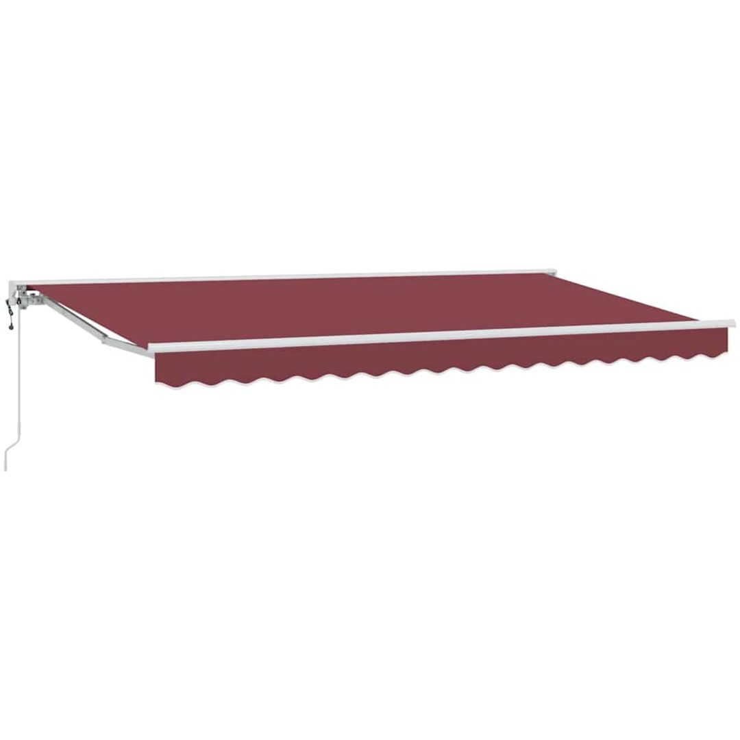 Utfällbar markis Vinröd Tyg vidaXL 350x200 cm – bild 2