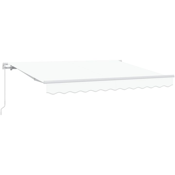 Utfällbar markis Vit 350x200 cm 350 x 200 cm 3,5 x 2 m vidaXL 350x200 cm, 350 x 200 cm, 3,5 x 2 m – bild 2
