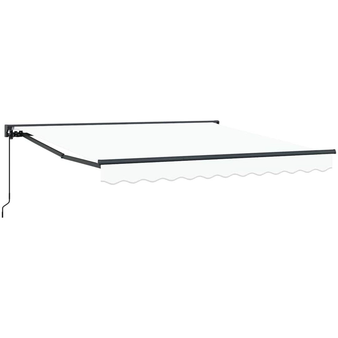 Utfällbar markis Vit Polyester vidaXL 300x250 cm – bild 2