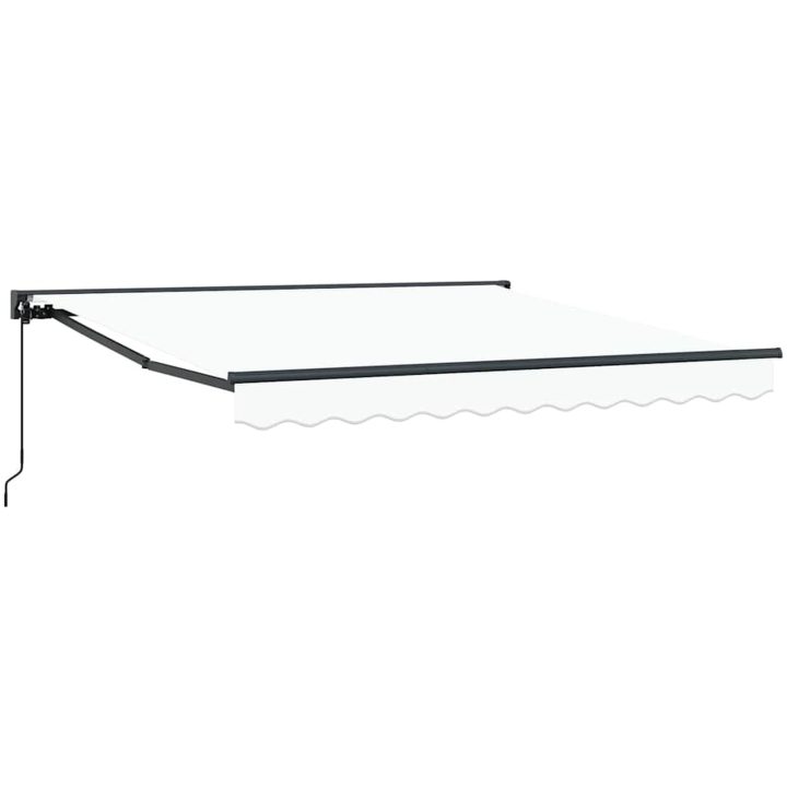 Utfällbar markis Vit Polyester vidaXL 300x250 cm – bild 2