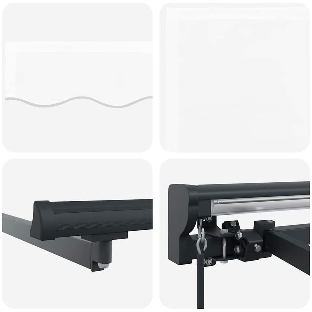 Utfällbar markis Vit Polyester vidaXL 300x250 cm – bild 6