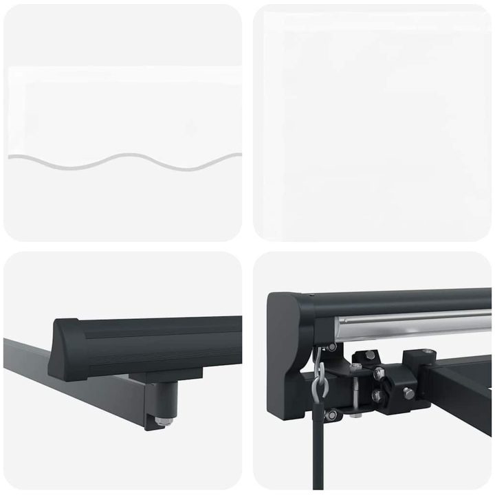 Utfällbar markis Vit Polyester vidaXL 300x250 cm – bild 6