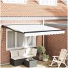Utfällbar markis Vit Polyester vidaXL 300x250 cm – miniatyr 1