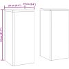 Utomhus Blomlådor Pelare 2 st Svart Stål vidaXL 24 x 24 x 55 cm – miniatyr 10