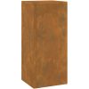 Utomhus Blomsterställ Pelare 2 st Väderbeständigt Stål vidaXL 24 x 24 x 55 cm – miniatyr 6