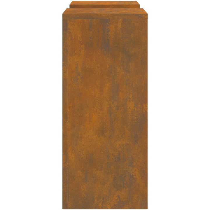 Utomhus Blomsterställ Pelare 2 st Väderbeständigt Stål vidaXL 24 x 24 x 55 cm – bild 8