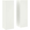 Utomhus Blomsterställ Pelare 2 st Vit Stål vidaXL 24 x 24 x 75 cm – miniatyr 2
