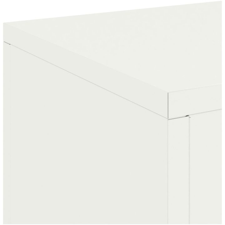 Utomhus Blomsterställ Pelare 2 st Vit Stål vidaXL 24 x 24 x 75 cm – bild 8