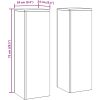 Utomhus Blomsterställ Pelare 2 st Vit Stål vidaXL 24 x 24 x 75 cm – miniatyr 10