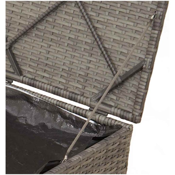 Utomhus Förvaringslåda Grå och Mörkgrå Rotting Stor Förvaring vidaXL 50 x 50 x 50 cm – bild 8
