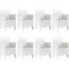 Utomhus matgrupp 9 pcs Ljusgrå Plastfletting vidaXL 250 x 100 x 73 cm – miniatyr 6