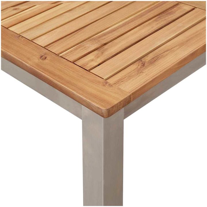Utomhus Matsalsbord 90x90x74.5 cm i solid akaciaträ vidaXL 90 x 90 x 75 cm – bild 8