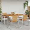 Utomhus Middagsbord 150x90x75 cm Massivt Trä Akacia vidaXL 90 x 150 x 75 cm – miniatyr 4