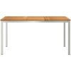 Utomhus Middagsbord 150x90x75 cm Massivt Trä Akacia vidaXL 90 x 150 x 75 cm – miniatyr 5