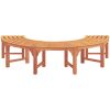 Utomhus Träbänk Halvrund 200 cm Massivt Eukalyptus vidaXL 200 x 80 x 45 cm – miniatyr 4