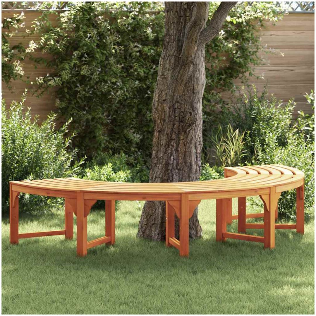 Utomhus Träbänk Halvrund 200 cm Massivt Eukalyptus vidaXL 200 x 80 x 45 cm