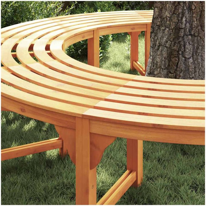 Utomhus Träd Bänk 200 cm Massivt Eukalyptus vidaXL 200 x 80 x 45 cm – bild 3
