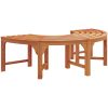 Utomhus Trädbänk Halv Rund 160 cm Solid Eucalyptus vidaXL 160 x 80 x 45 cm – miniatyr 2