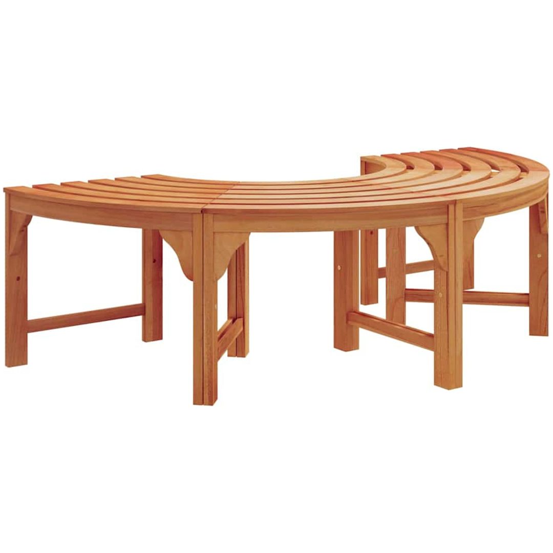 Utomhus Trädbänk Halv Rund 160 cm Solid Eucalyptus vidaXL 160 x 80 x 45 cm – bild 2