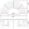 Utomhus Trädbänk Halv Rund 160 cm Solid Eucalyptus vidaXL 160 x 80 x 45 cm – miniatyr 11