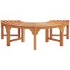 Utomhus Trädbänk Halv Rund 160 cm Solid Eucalyptus vidaXL 160 x 80 x 45 cm – miniatyr 4