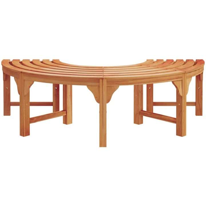Utomhus Trädbänk Halv Rund 160 cm Solid Eucalyptus vidaXL 160 x 80 x 45 cm – bild 4