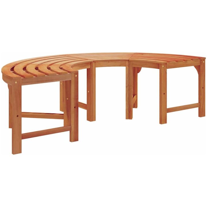 Utomhus Trädbänk Halv Rund 160 cm Solid Eucalyptus vidaXL 160 x 80 x 45 cm – bild 6