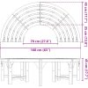 Utomhus Trädbänk Halv Rund 160 cm Solid Eucalyptus vidaXL 160 x 80 x 45 cm – miniatyr 10