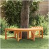 Utomhus Trädbänk Halv Rund 160 cm Solid Eucalyptus vidaXL 160 x 80 x 45 cm – miniatyr 1