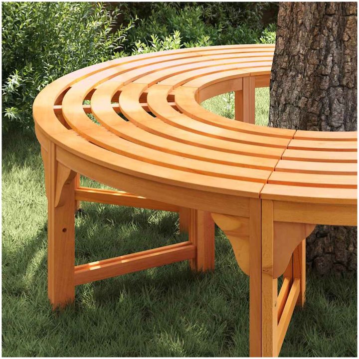 Utomhus Träsoffa 160 cm Massiv Eucalyptus vidaXL 160 x 80 x 45 cm – bild 3