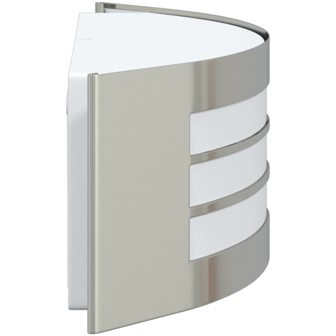 Utomhus Vägglampa 2 st Silver Rostfritt Stål IP44 vidaXL Medium – bild 6