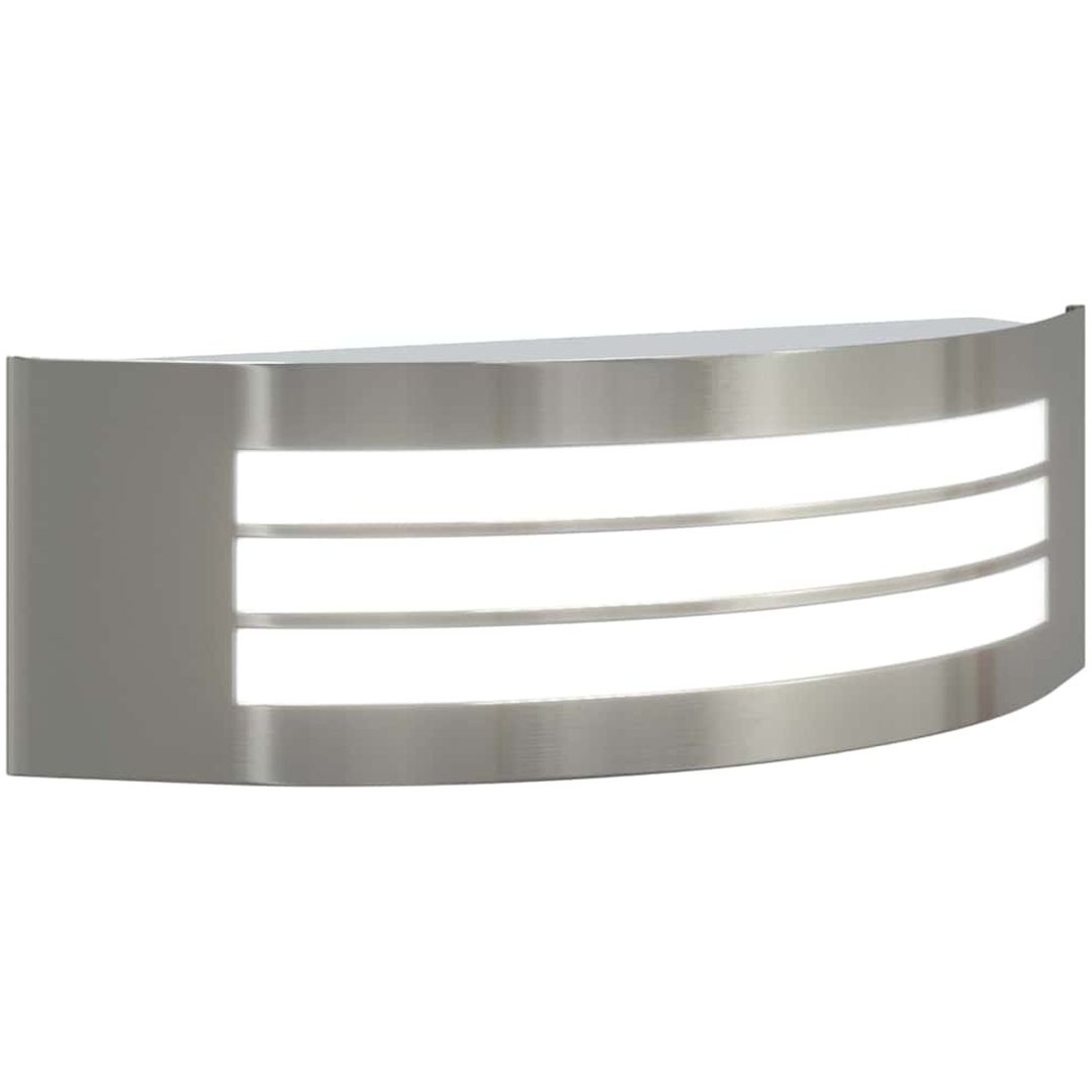 Utomhus Vägglampa 2 st Silver Rostfritt Stål IP44 vidaXL Medium – bild 10