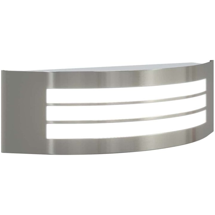 Utomhus Vägglampa 2 st Silver Rostfritt Stål IP44 vidaXL Medium – bild 10