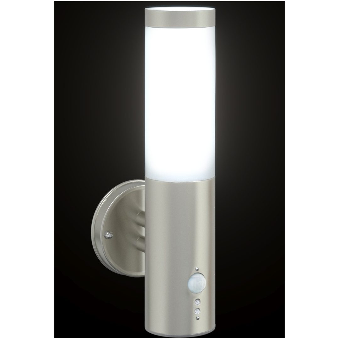 Utomhus vägglampa med sensor 2 st Silver rostfritt stål IP44 vidaXL Medium – bild 11