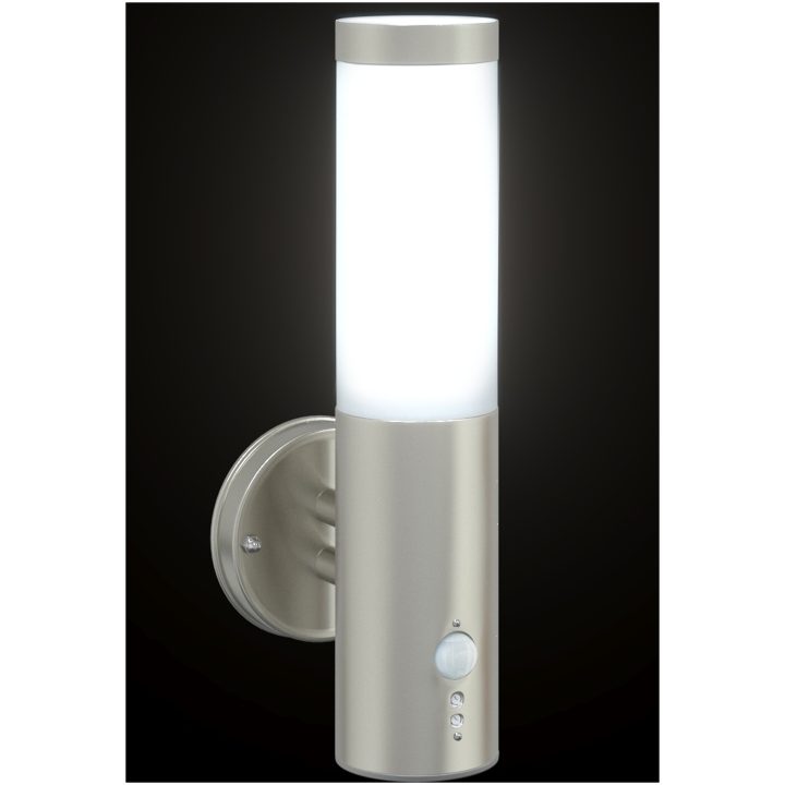 Utomhus vägglampa med sensor 2 st Silver rostfritt stål IP44 vidaXL Medium – bild 11