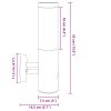 Utomhus vägglampa med sensor 2 st Silver rostfritt stål IP44 vidaXL Medium – miniatyr 12