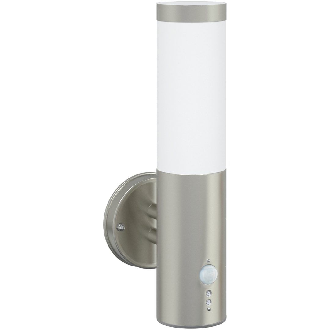 Utomhus vägglampa med sensor 2 st Silver rostfritt stål IP44 vidaXL Medium – bild 3
