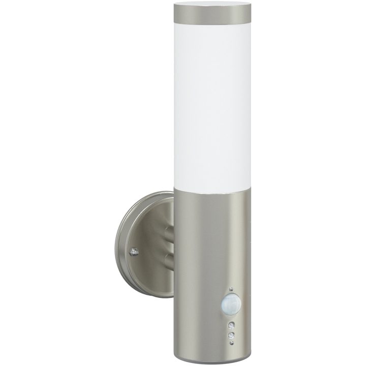 Utomhus vägglampa med sensor 2 st Silver rostfritt stål IP44 vidaXL Medium – bild 3