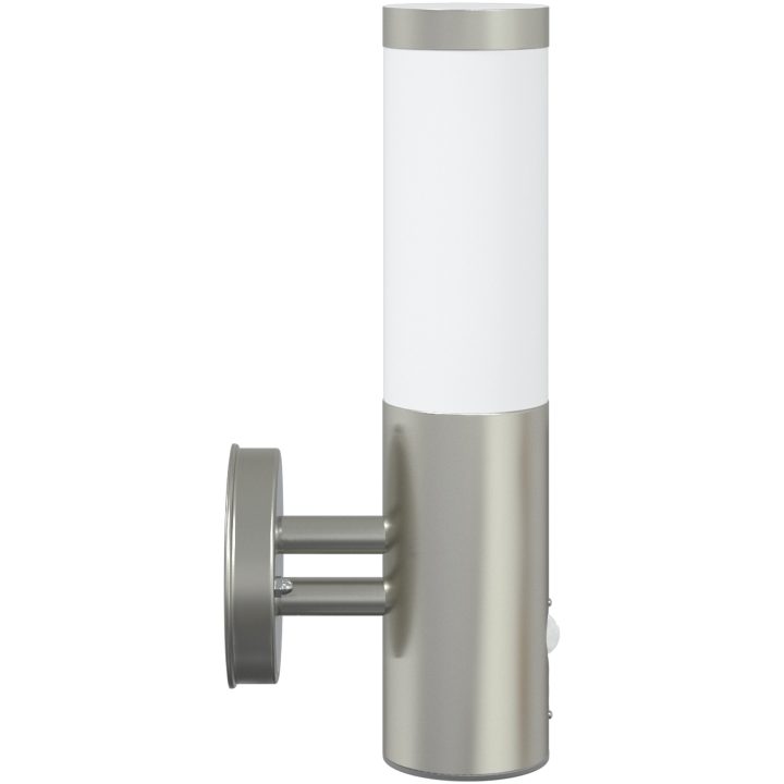 Utomhus vägglampa med sensor 2 st Silver rostfritt stål IP44 vidaXL Medium – bild 5