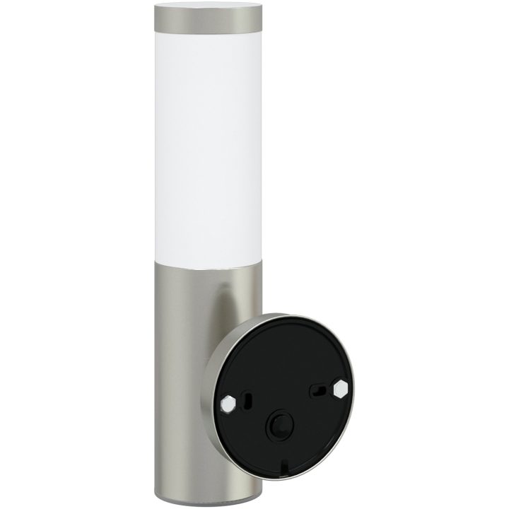 Utomhus vägglampa med sensor 2 st Silver rostfritt stål IP44 vidaXL Medium – bild 6