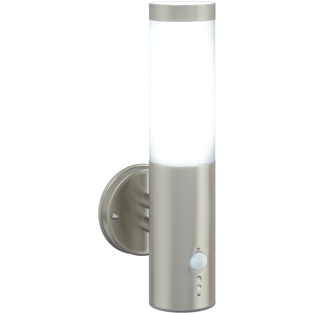 Utomhus vägglampa med sensor 2 st Silver rostfritt stål IP44 vidaXL Medium – bild 10