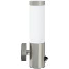 Utomhus Vägglampa med Sensor Silver Rostfritt Stål IP44 vidaXL Medium – miniatyr 4